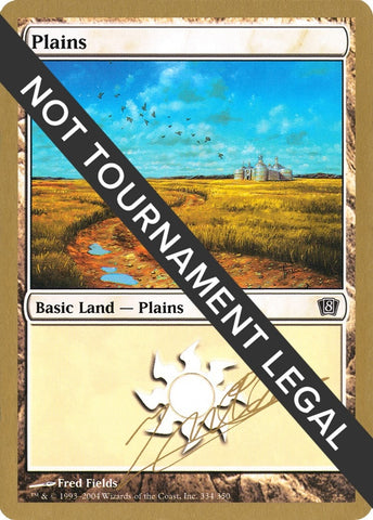 Image for Plains (334) - 2004 Julien Nuijten (8ED) [World Championship Decks]