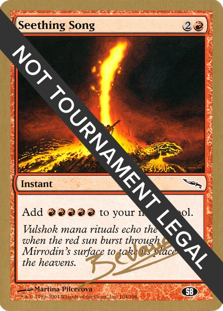 Image for Seething Song - 2004 Manuel Bevand (MRD) (SB) [World Championship Decks]