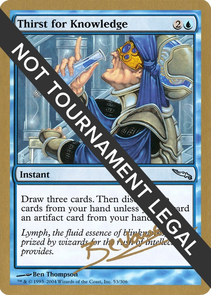 Image for Thirst for Knowledge - 2004 Manuel Bevand (MRD) [World Championship Decks]