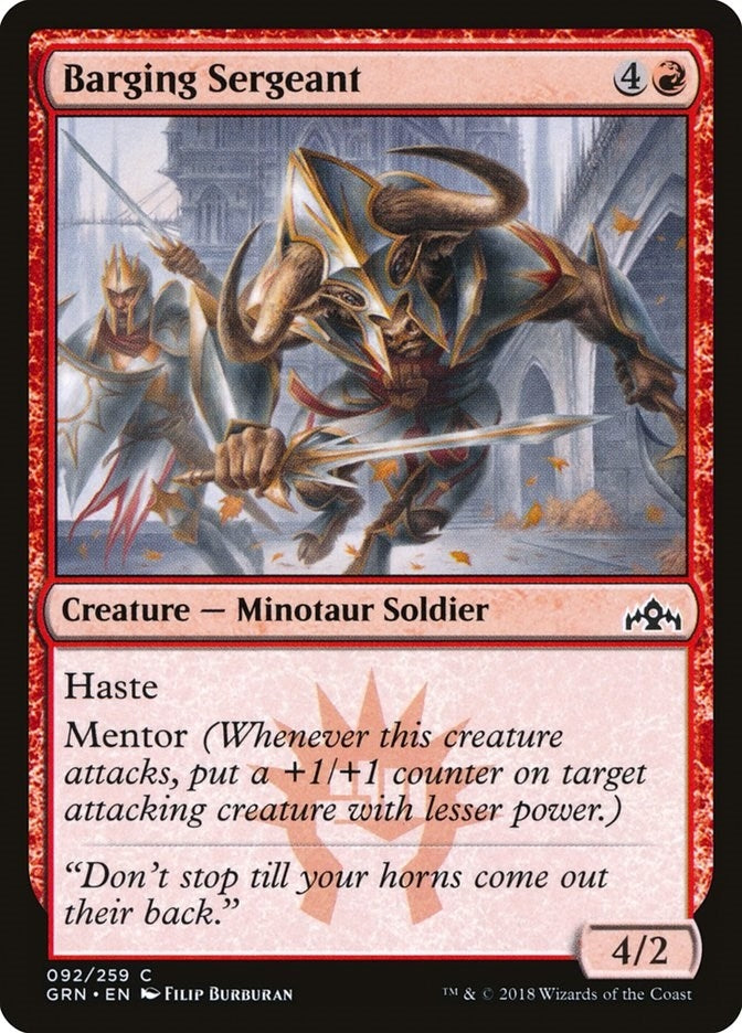 Image for Barging Sergeant (92) [Guilds of Ravnica]