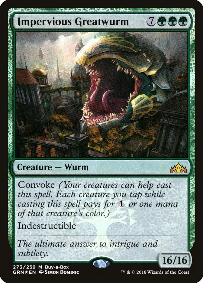 Image for Impervious Greatwurm (273) [Buy-A-Box Promos]