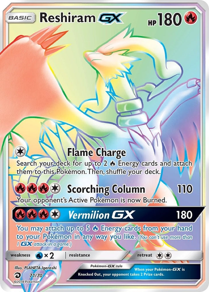 Image for Reshiram GX (Secret) (71/70) [Dragon Majesty]