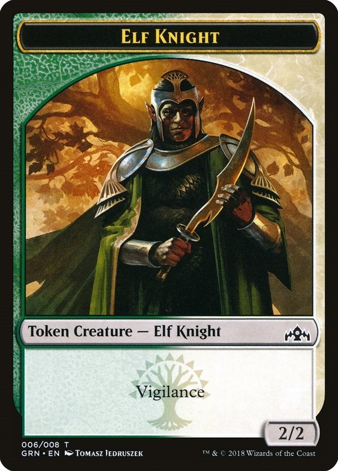 Image for Elf Knight Token (6) [Guilds of Ravnica]