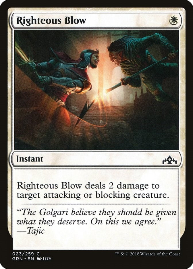 Image for Righteous Blow (23) [Guilds of Ravnica]