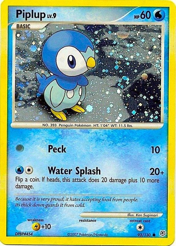 Image for Piplup - 93/130 (Cosmos Holo) (093/130) - Pokemon