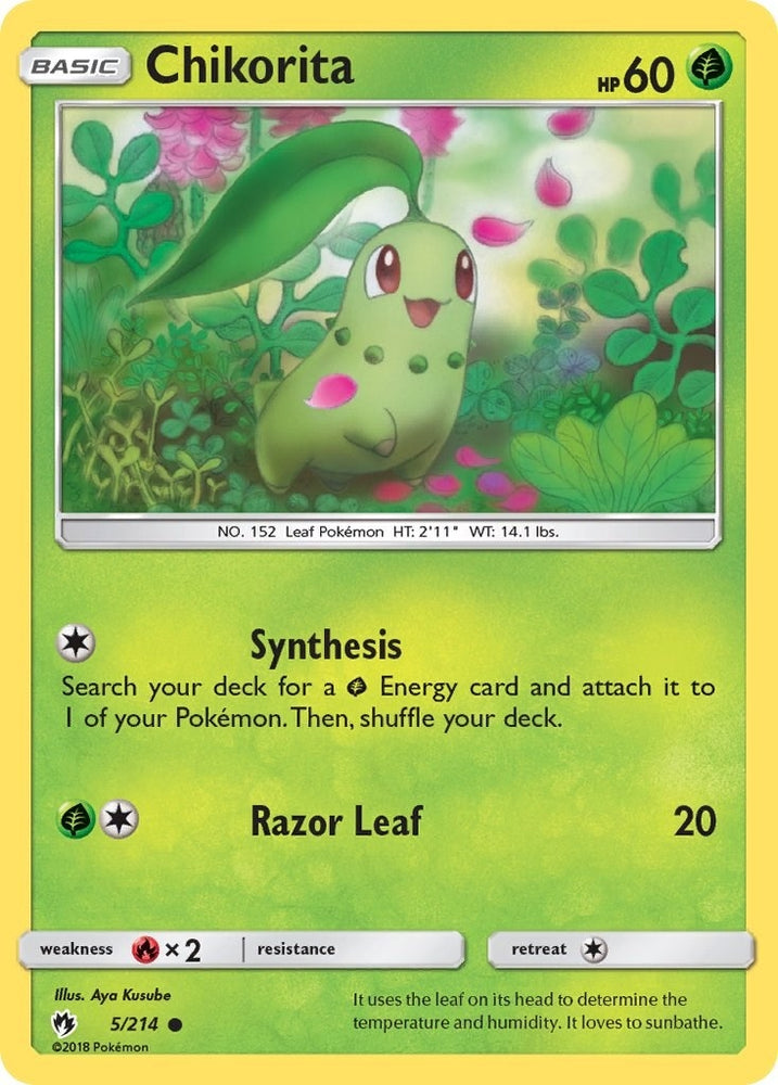 Image for Chikorita (5) (5/214) [SM - Lost Thunder]