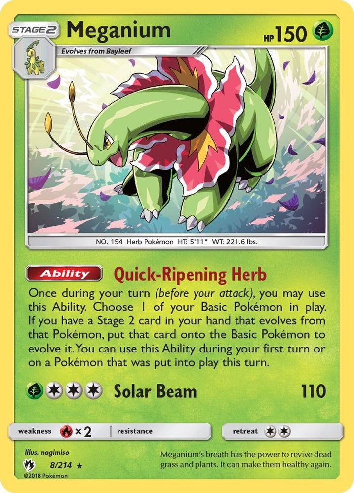 Image for Meganium (8/214) [SM - Lost Thunder]