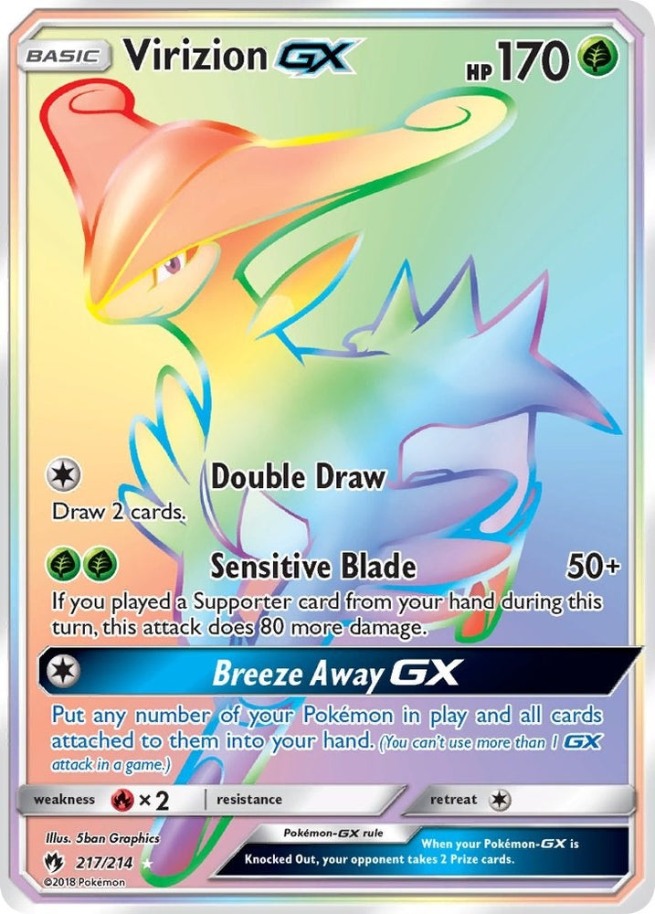 Image for Virizion GX (Secret) (217/214) [SM - Lost Thunder]