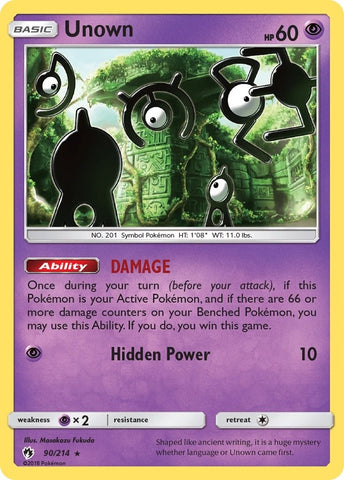 Image for Unown (90) (90/214) [SM - Lost Thunder]
