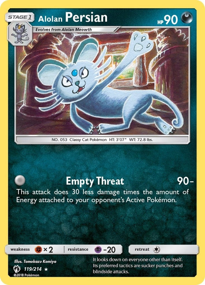 Image for Alolan Persian (119/214) [SM - Lost Thunder]