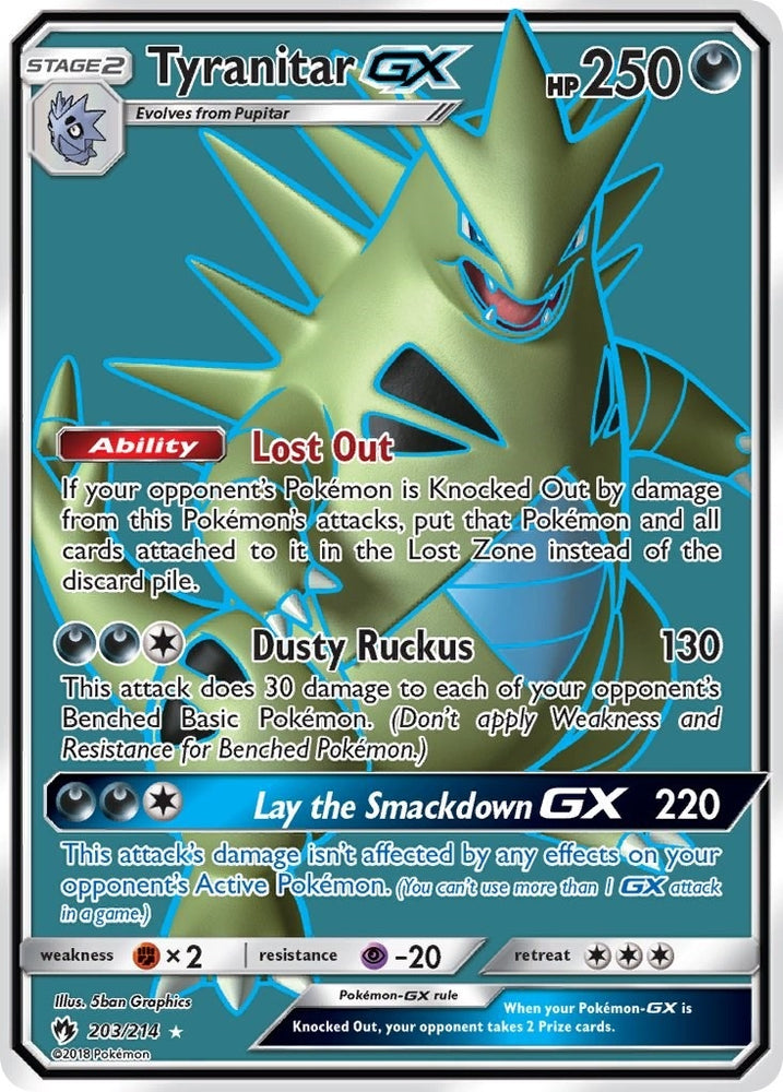 Image for Tyranitar GX (Full Art) (203/214) - Pokemon