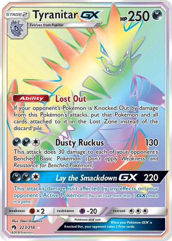 Image for Tyranitar GX (Secret) (223/214) [SM - Lost Thunder]