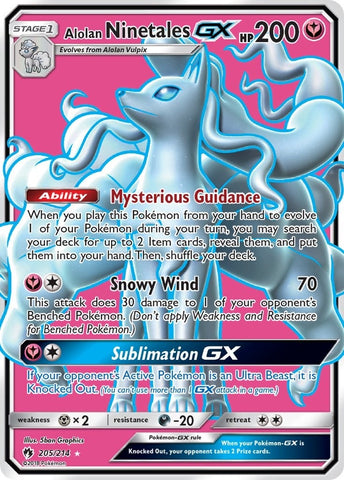 Image for Alolan Ninetales GX (Full Art) (205/214) [SM - Lost Thunder]