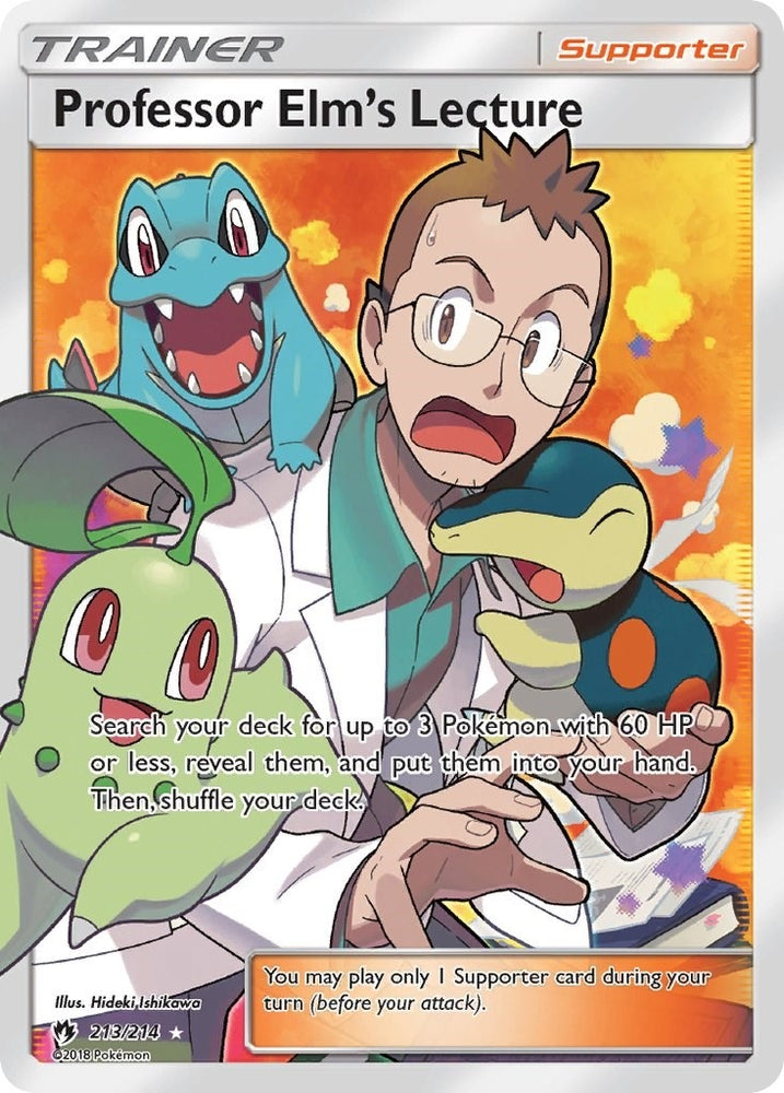 Image for Professor Elm's Lecture (Full Art) (213/214) - Pokemon