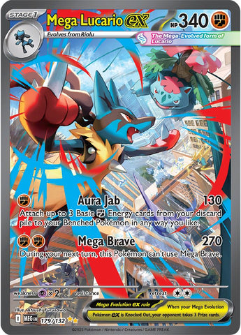 Mega Lucario ex (179/132) (ME01: Mega Evolution)