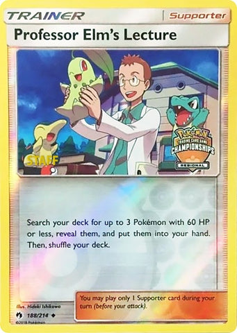 Image for Professor Elm's Lecture - 188/214 (Regional Championships) [Staff] (188/214) - Pokemon