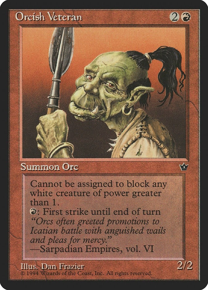 Image for Orcish Veteran (Frazier) [Fallen Empires]