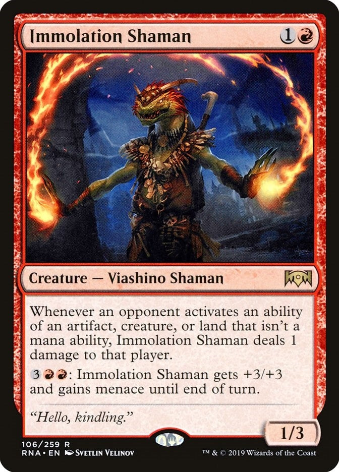Image for Immolation Shaman (106) [Ravnica Allegiance]
