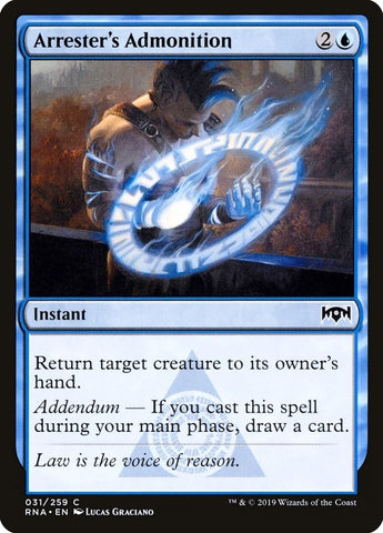 Image for Arrester's Admonition (31) [Ravnica Allegiance]