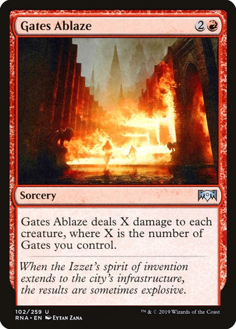 Image for Gates Ablaze (102) [Ravnica Allegiance]