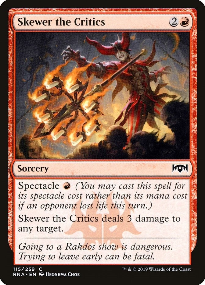Image for Skewer the Critics (115) [Ravnica Allegiance]