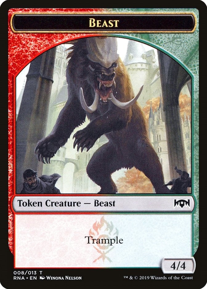 Image for Beast Token (8) [Ravnica Allegiance]
