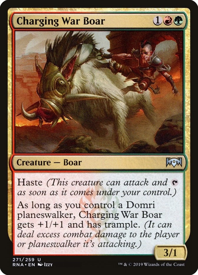 Image for Charging War Boar (271) [Ravnica Allegiance]
