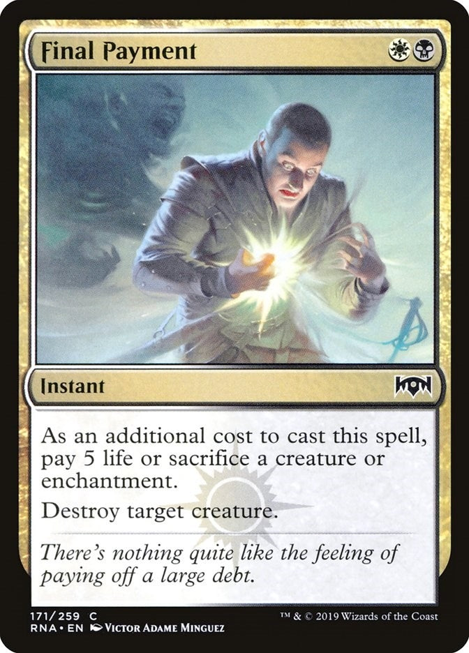 Image for Final Payment (171) [Ravnica Allegiance]