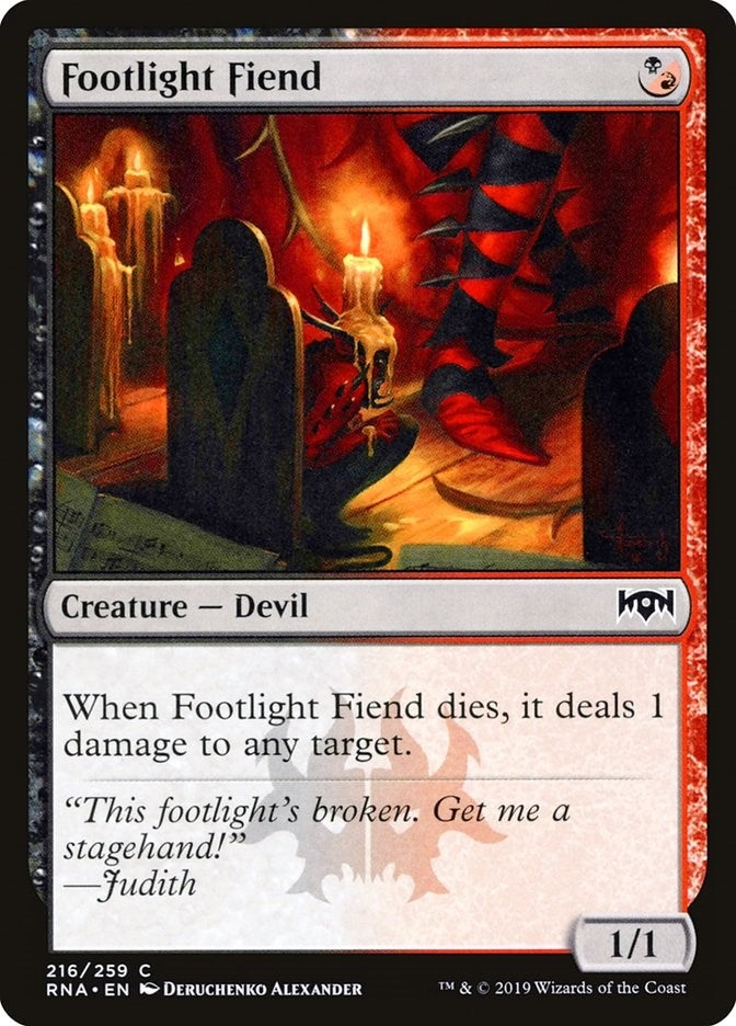 Image for Footlight Fiend (216) [Ravnica Allegiance]