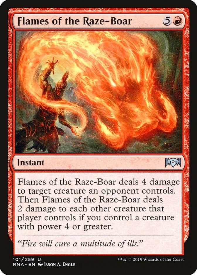 Image for Flames of the Raze-Boar (101) [Ravnica Allegiance]