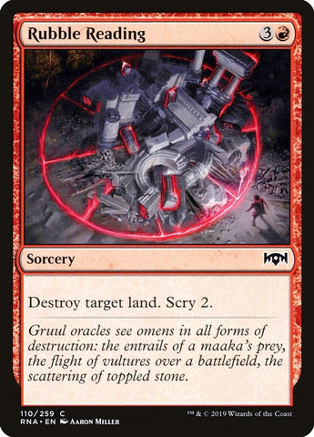Image for Rubble Reading (110) - Magic: The Gathering