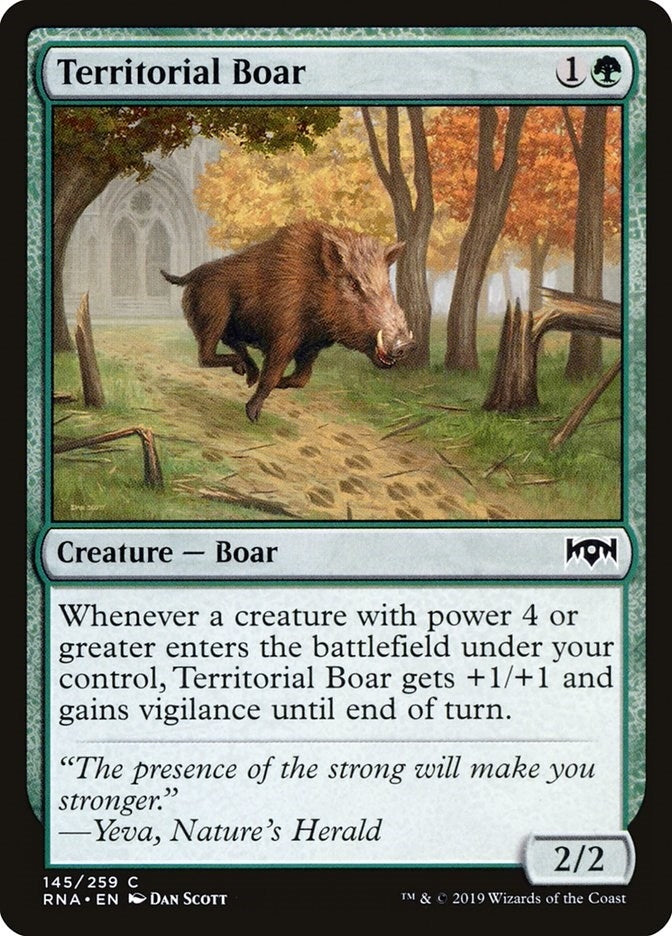 Image for Territorial Boar (145) [Ravnica Allegiance]