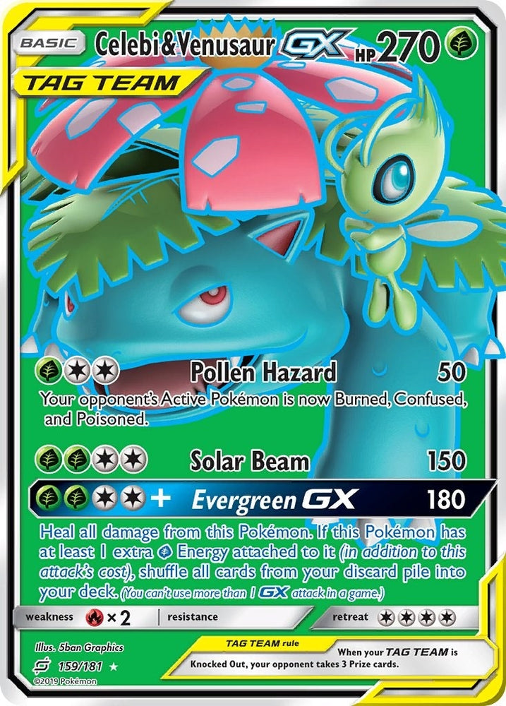 Image for Celebi & Venusaur GX (Full Art) (159/181) [SM - Team Up]