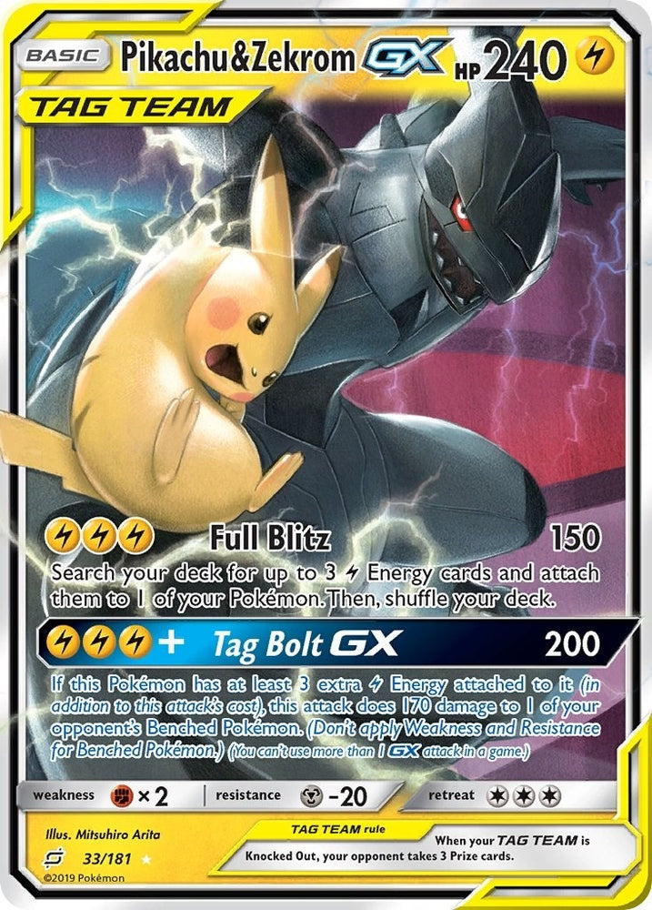Image for Pikachu & Zekrom GX (33/181) [SM - Team Up]