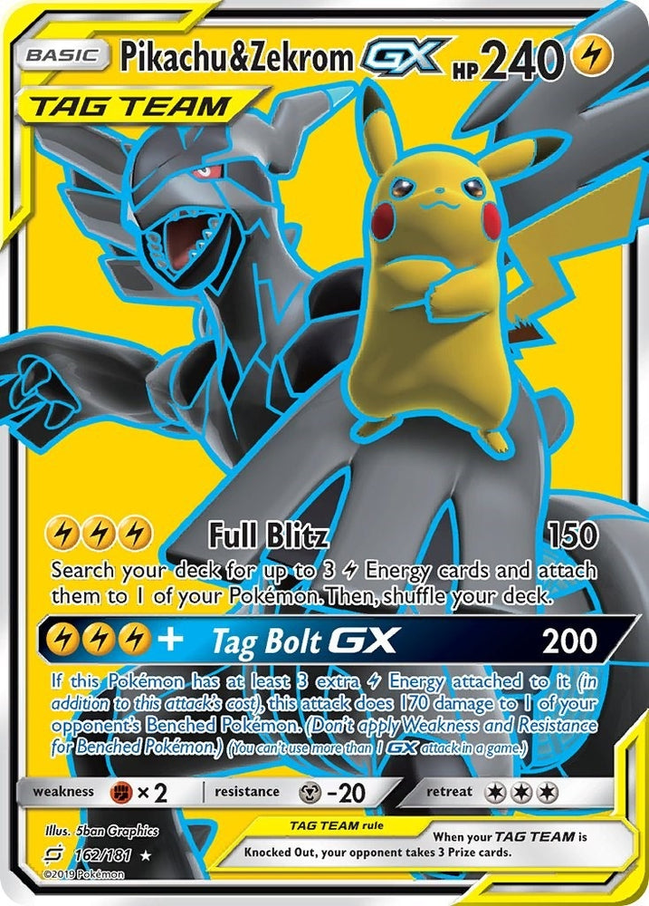 Image for Pikachu & Zekrom GX (Full Art) (162/181) [SM - Team Up]