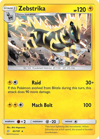 Image for Zebstrika (45/181) - Pokemon