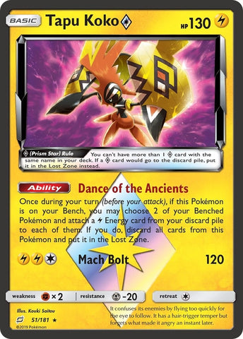 Image for Tapu Koko Prism Star (51/181) - Pokemon