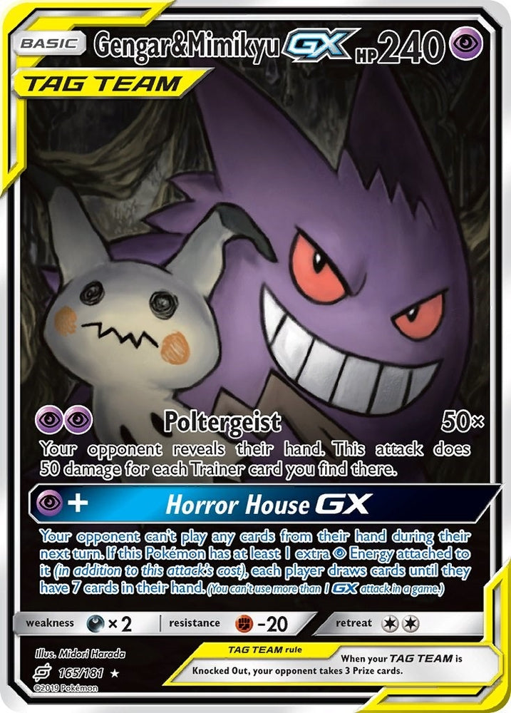 Image for Gengar & Mimikyu GX (Alternate Full Art) (165/181) [SM - Team Up]