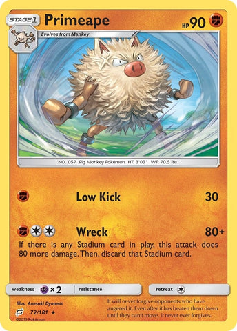 Image for Primeape (72/181) - Pokemon