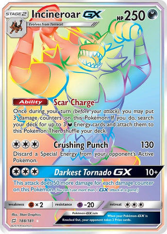 Image for Incineroar GX (Secret) (188/181) [SM - Team Up]