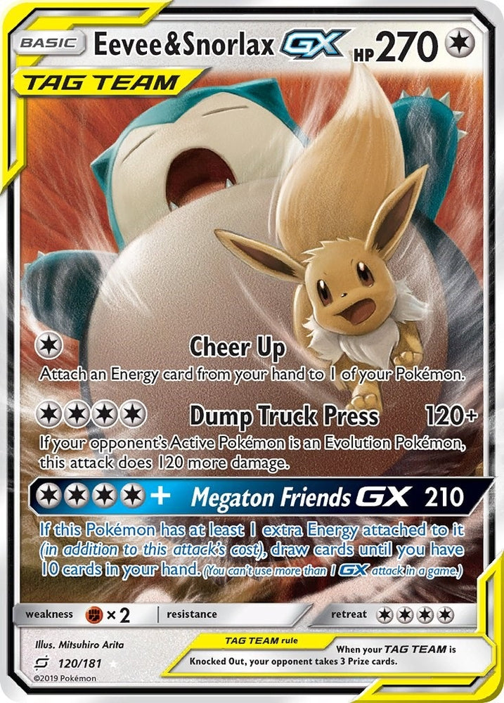 Image for Eevee & Snorlax GX (120/181) [SM - Team Up]