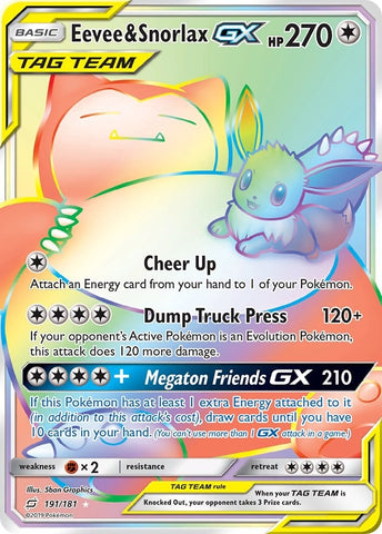 Image for Eevee & Snorlax GX (Secret) (191/181) [SM - Team Up]
