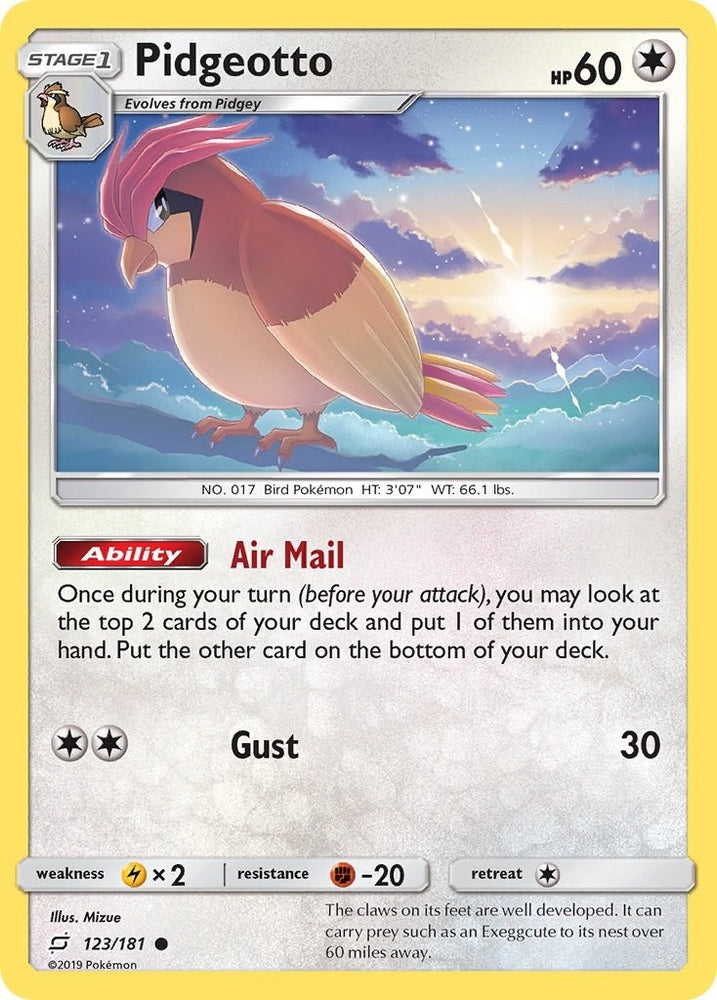 Image for Pidgeotto (123/181) [SM - Team Up]
