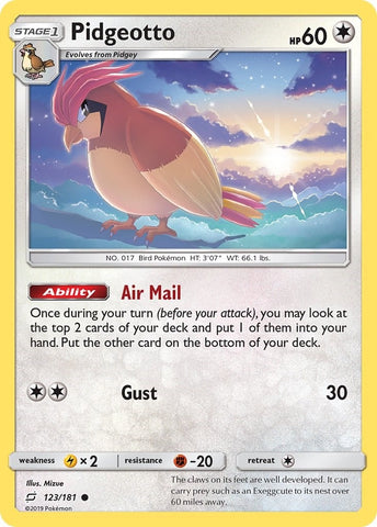 Image for Pidgeotto (123/181) [SM - Team Up]