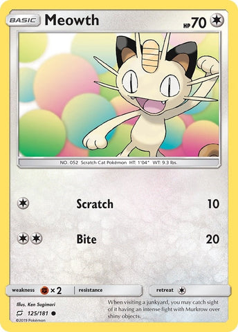 Image for Meowth (125/181) [SM - Team Up]