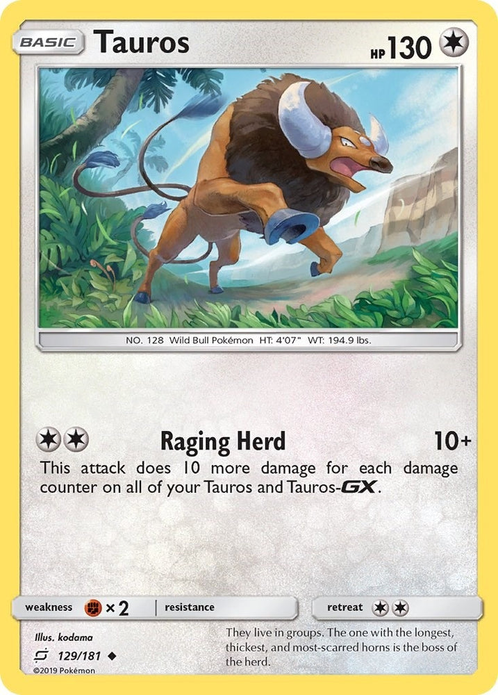 Image for Tauros (129/181) [SM - Team Up]