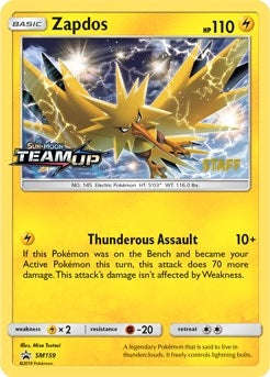 Image for Zapdos - SM159 (Prerelease) [Staff] (SM159) [SM Promos]
