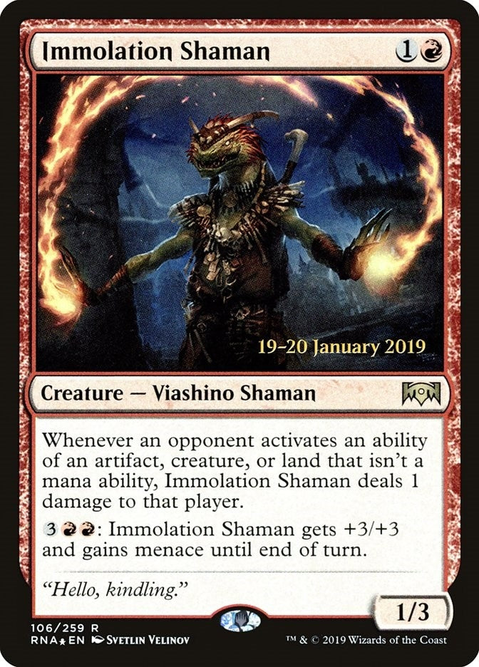 Image for Immolation Shaman (106) [Prerelease Cards]