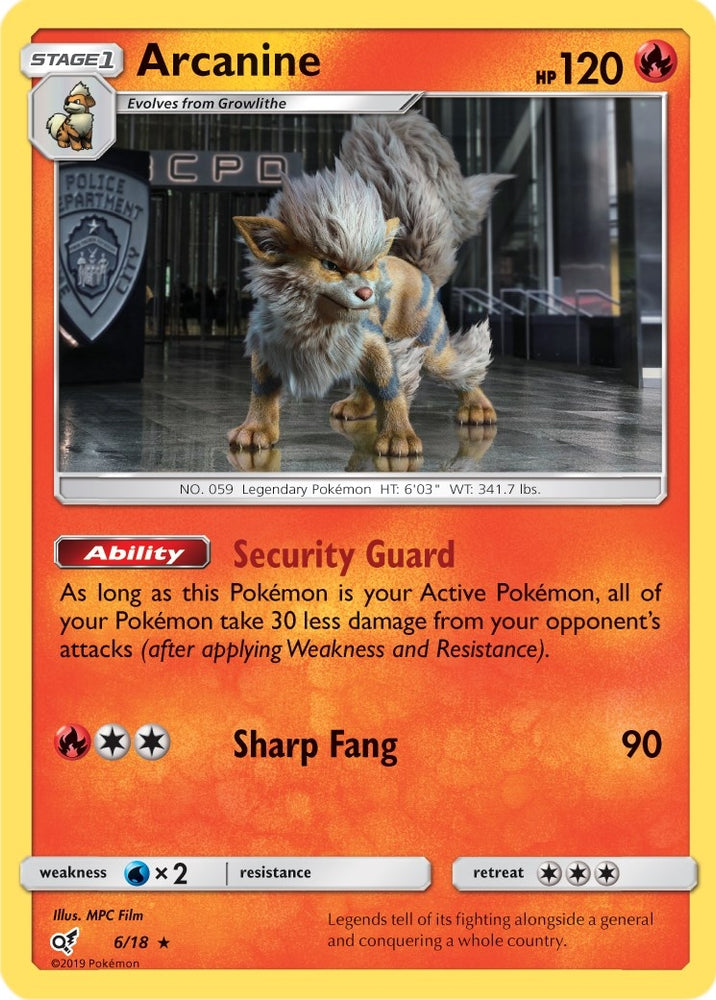 Image for Arcanine (6/18) [Detective Pikachu]