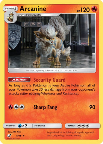 Image for Arcanine (6/18) [Detective Pikachu]